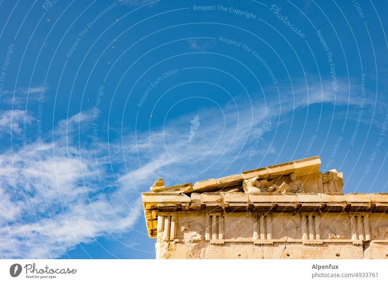 Shady place Acropolis Shadow lie in the shade Athens Light Architecture Greece Building Landmark Sky Historic Monument Vacation & Travel Old Greek Ancient