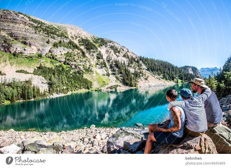 marvel together Reflection reflection Water Lake Agnes silent Peaceful Lonely Loneliness Sky Trip Banff National Park mountain lake stones Rock glacial lake