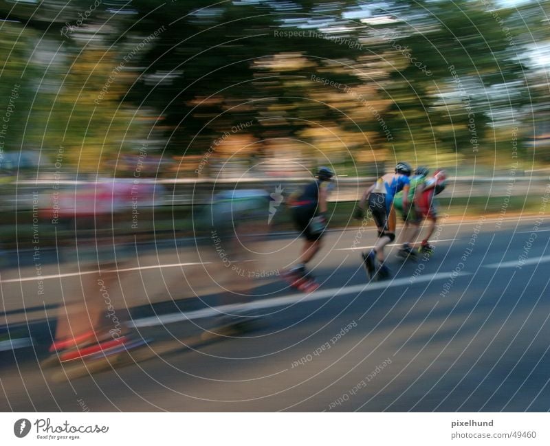 Berlin Marathon - skater 05 Inline skating September Afternoon Multicoloured Sports Running Sun