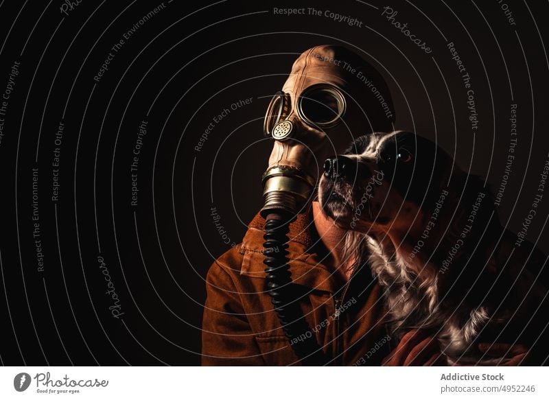 Studio portrait of a person with a totally unrecognizable mask coronavirus pandemic epidemic woman disease protection people infection quarantine health safety