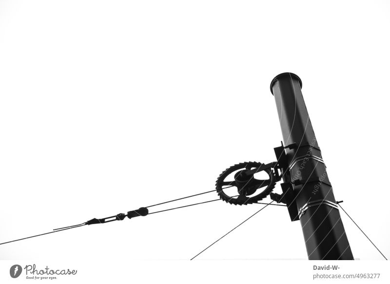 Industry - Steel cable and gear wheel Mechanics Gearwheel technique Movement Engineering Machinery Metal Gear unit Mechanism Mechanical Construction