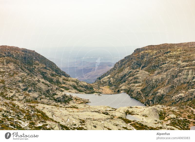 Mountain puddle mountain lake Nature Water Exterior shot Hill Colour photo Lake Deserted Landscape Vacation & Travel Lakeside Trip Relaxation Hiking Calm Rock