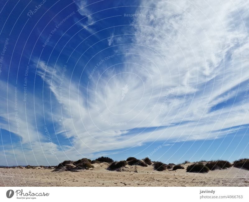 El Puerto de Santa Maria, Cadiz, Spain - September 7th, 2022. Valdelagrana beach. summer clouds valdelagrana cadiz sea background water nature spain andalusia