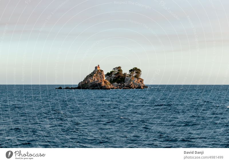 Katič and Sveta Neđelja are two small islets on the Adriatic Sea, located opposite of the town of Petrovac in Montenegro. The Sveta Neđelja islet has a small church