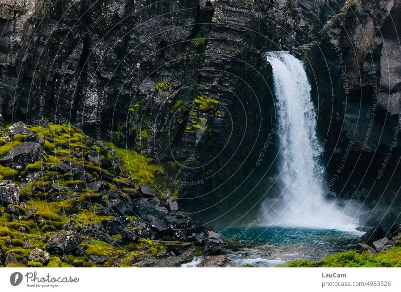 Water always finds a way down Waterfall Nature Wild hydropower element naturelement River Wet Rock Elements Iceland Flow Landscape Mountain stunning