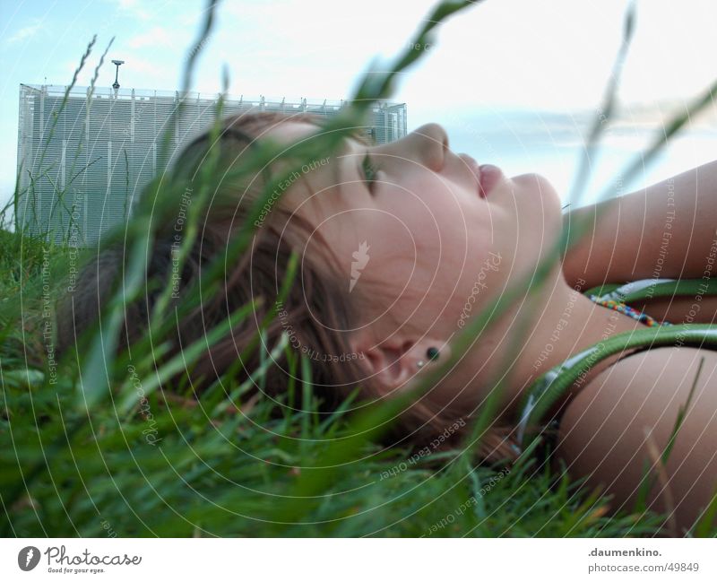 Dream. Gorgeous Fascinating Grass Meadow Art Clouds Ease Lips Spring Summer July Senses Philosophy Planning Modern Trust Woman Fantastic Happy Emotions lentos