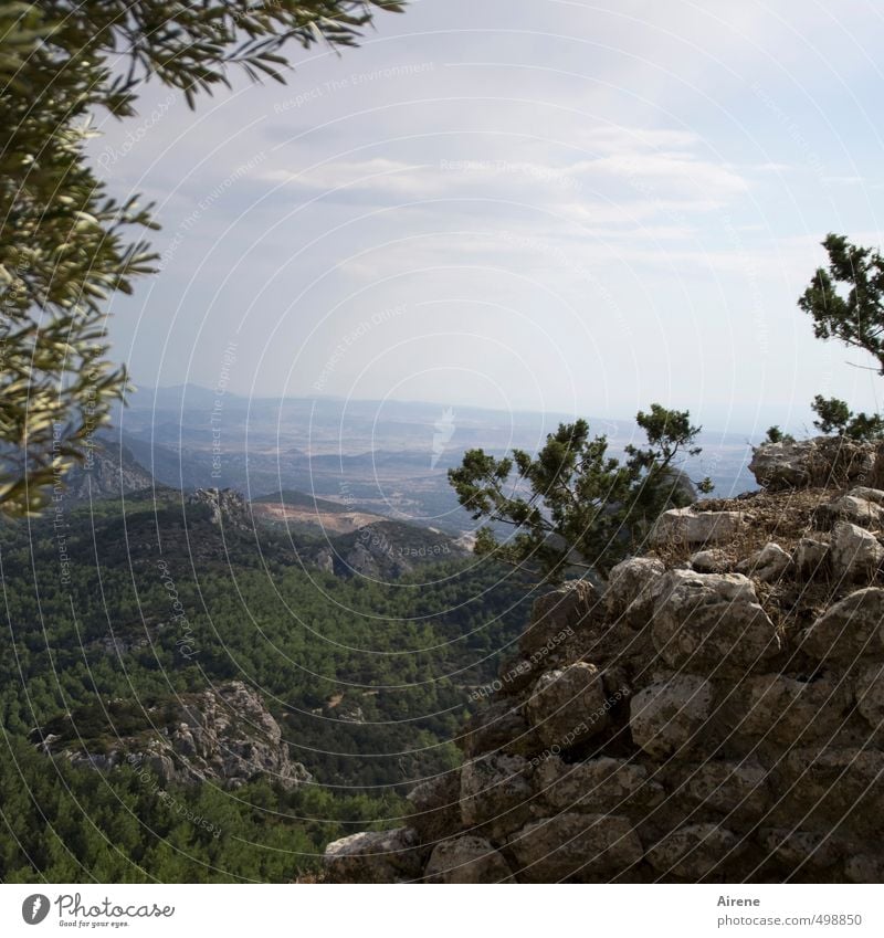 in the distance Vacation & Travel Trip Far-off places Nature Landscape Sky Rock Mountain Cyprus North Cyprus Turkey Deserted Ruin Castle ruin Fortress