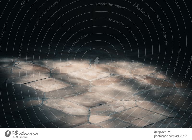 The sunlight shines on the stone slabs. Part of it is also in the shade. Sunlight Light Pattern Silhouette Deserted Colour photo Day Contrast