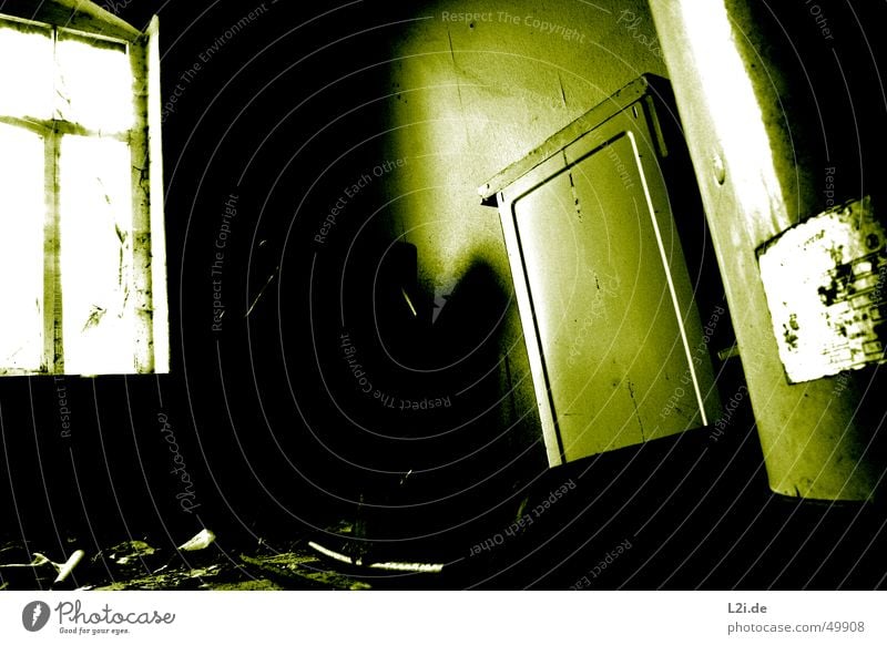 Green Room I Black White Light Window Dark Creepy Wall (building) House (Residential Structure) Stove & Oven Destruction Old Contrast Loneliness