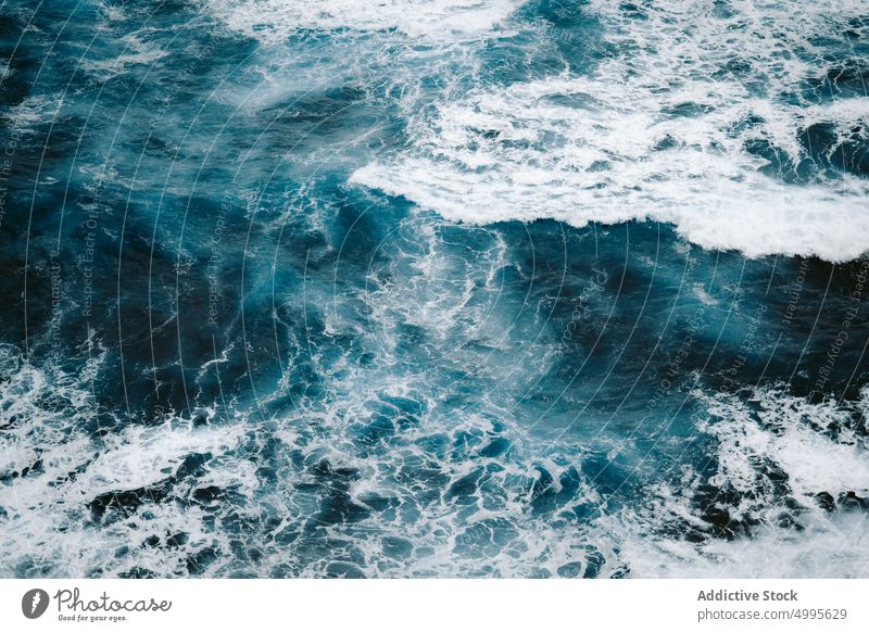 Foamy sea waves during storm foam splash weather energy water marine nature la palma spain canary islands seaside power ocean crash seascape surface aqua