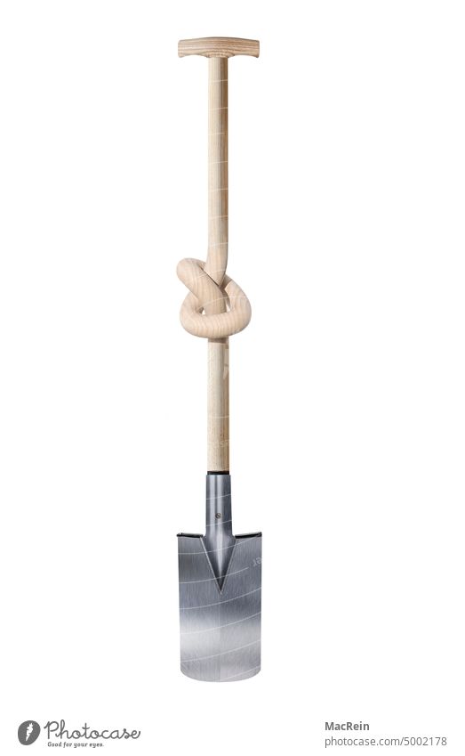 Spade with knot cut the first sod handsponsors Garden garden spades Gardening equipment garden tool Knot wooden handle nobody Copy Space