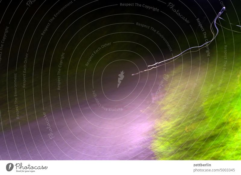 Fuzzy path off Meadow Grass Lawn Dark Night darkness blurred motion blur light track blink Evening at night