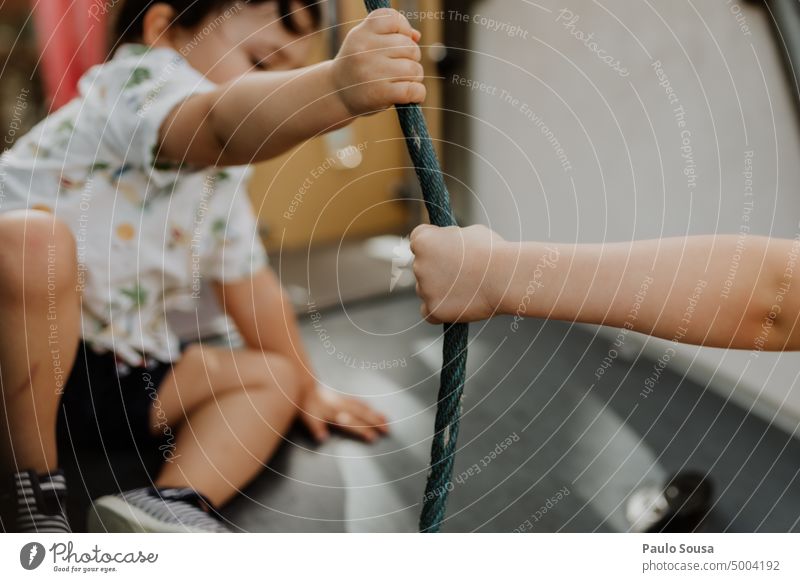 Brother and sister playing on playground Brothers and sisters Family & Relations Child childhood two people Life Emotions Colour photo Lifestyle Human being Joy