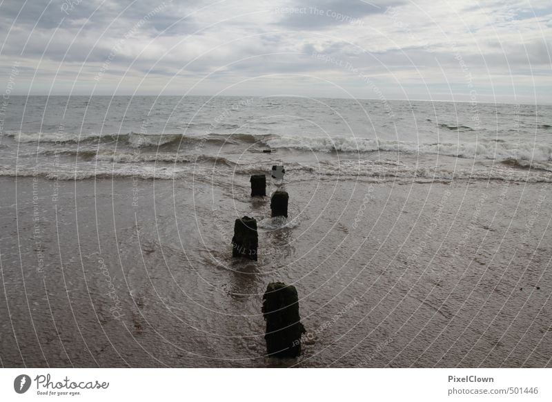 beach impressions Relaxation Vacation & Travel Summer vacation Ocean Waves Nature Air Water Drops of water Sky Autumn Weather Beautiful weather Coast Beach Bay