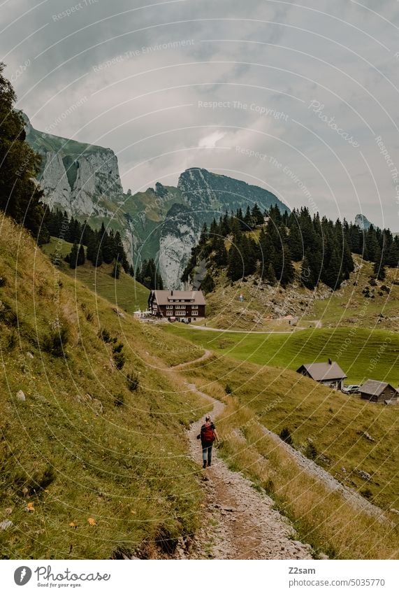 Bollenwees Hats | Alpstein hüttntour Switzerland Hiking appenzellerland Fälensee Lake Mountain lake mountains Colour photo Deserted Exterior shot Environment