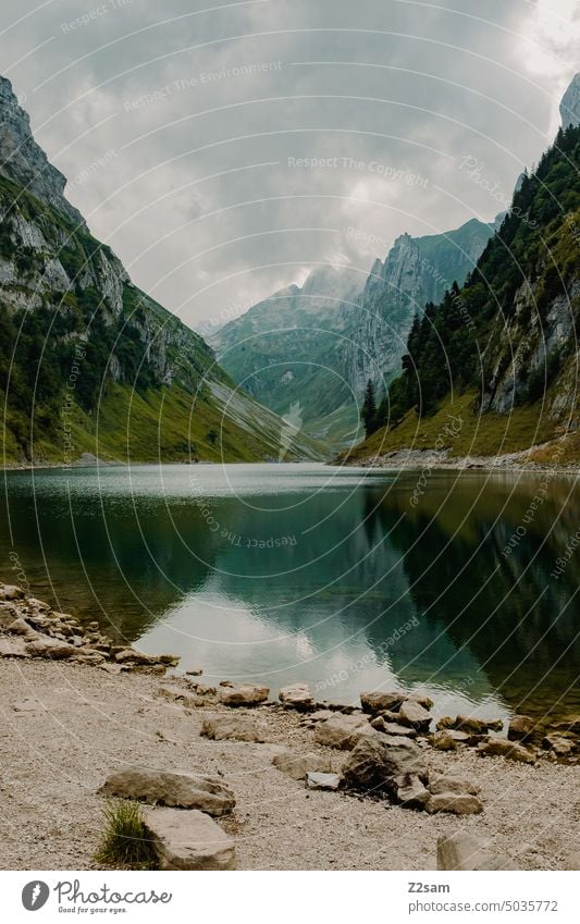 Fälensee | Alpstein hüttntour Switzerland Hiking appenzellerland Lake Mountain lake mountains Colour photo Deserted Exterior shot Environment Vacation & Travel