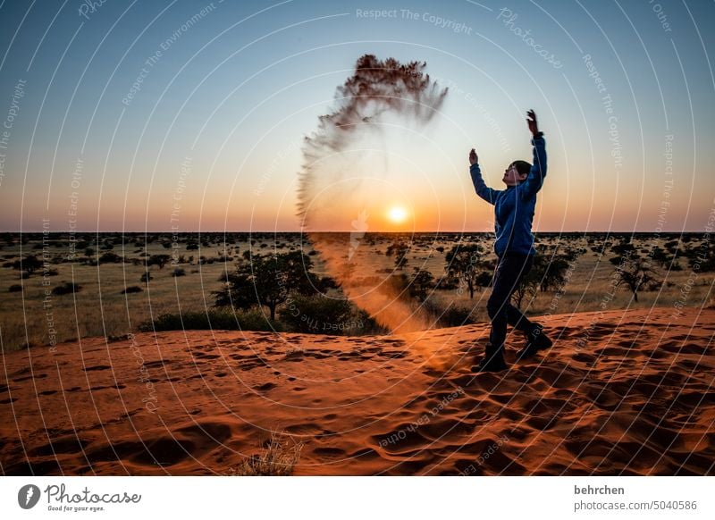 whirlwind Exterior shot Sand Desert Africa Namibia Far-off places Wanderlust travel Colour photo Landscape Vacation & Travel Nature Freedom Adventure Warmth