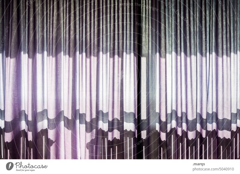 Shadow cast on curtain Velvet Stage Drape Opera Movie hall Theatre Shows Backstage Expectation purple shadow cast Folds Bright Irritation