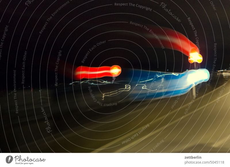 Car ride at night Evening Asphalt car Highway Movement blink variegated Dynamics Corner Lane markings Driving fantasy flicker locomotion Curve Light