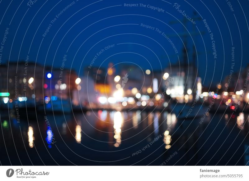 Vieux Port in the evening old port Harbour Marseille bokeh blurriness Sailboat Ocean Mediterranean sea Southern France vacation evening mood Evening Atmosphere