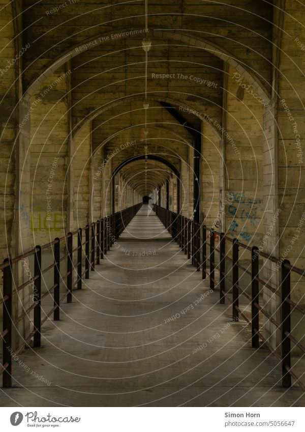 viaduct Bridge Manmade structures Architecture Connection Corridor Central perspective Vanishing point Perspective Symmetry Structures and shapes Lanes & trails