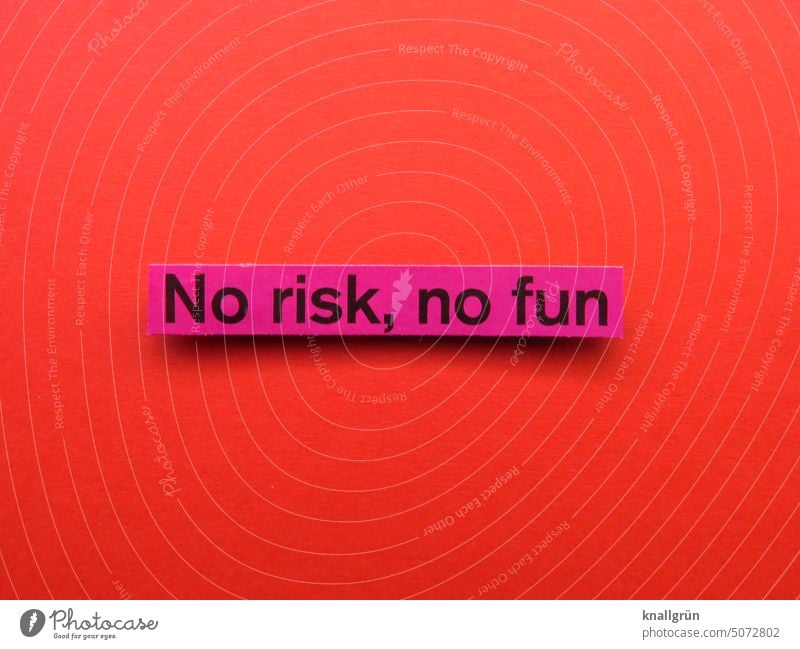 No risk, no fun Risk Joy Dangerous Brave daredevil youthful Joie de vivre (Vitality) Adventure courageous Adrenalin challenge Expectation no risk no fun chance