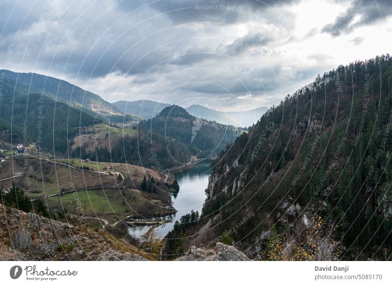 Tara National Park in Serbia attraction autumn balkan blue clouds cloudy colorful destination drina environment europe fall forest green hiking hill idyllic