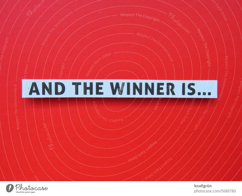 And the winner is... winners Sieg Success contest Joy Triumph gain Happy celebrations Reach Tension excited Positive contented Expectation and the winner is...