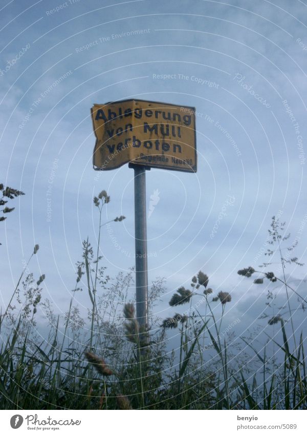 garbage sign Trash Signs and labeling Nature