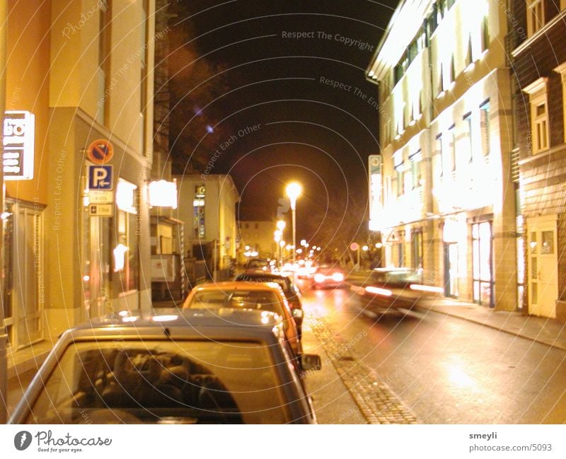 Eisenach Boulevard Night Visual spectacle Club Car Street Town