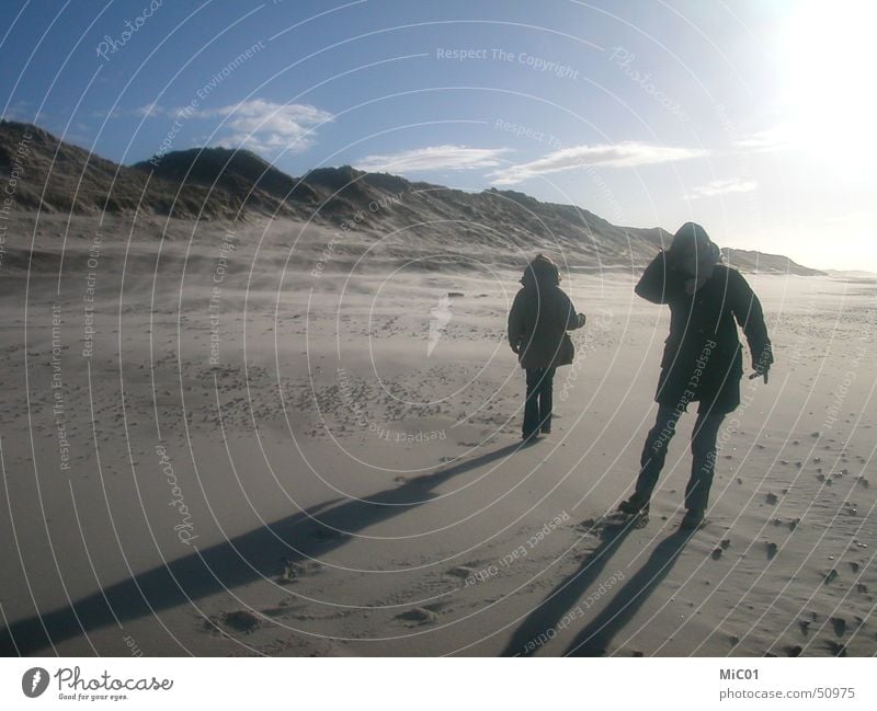 Winter walk by the sea Ocean To go for a walk Frost mother and child Denmark