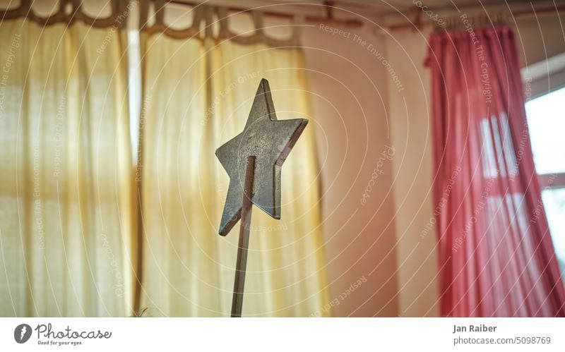 Star - Epiphany game Waldorf Waldorf kindergarten Stars Wood Gold drapes Kindergarten children