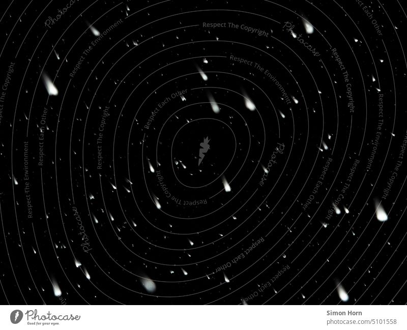 Snowflakes and shooting stars snowflakes winter night Night Starry sky Meteor Snowfall Winter mood White Black Contrast snow flurries flake vertebrae Cold