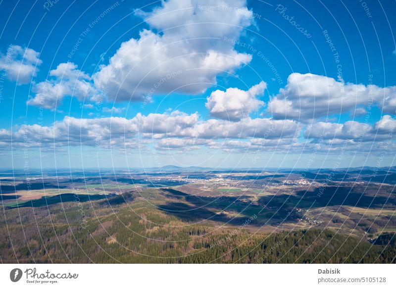 Drone flight over mountains covered with forest and valleys mountain range peak outdoors amazing autumn clouds beautiful landscape day ecology evergreen trees