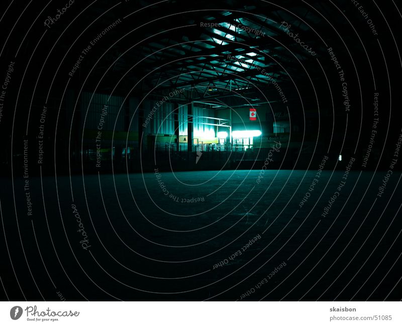 canadian hockey Winter Stadium Dark Cold Frozen surface Row of seats Ice stadium Arena competition site Colour photo Interior shot Deserted Copy Space left