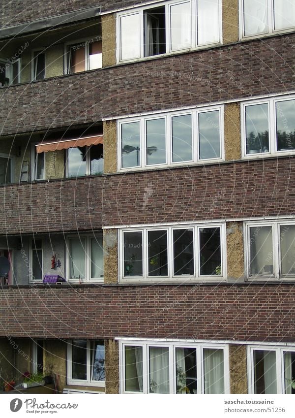 Balconies of life... or something. Balcony Wall (building) Stone Brick Window Town Life City life Breakage House (Residential Structure) Vantage point Insight