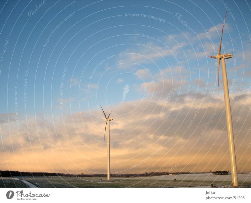 Wind Power Wind energy plant Landscape Clouds Beautiful Sunset Plain Electricity generating station sundown sunsets sundowns sun sets wind energy landscapes