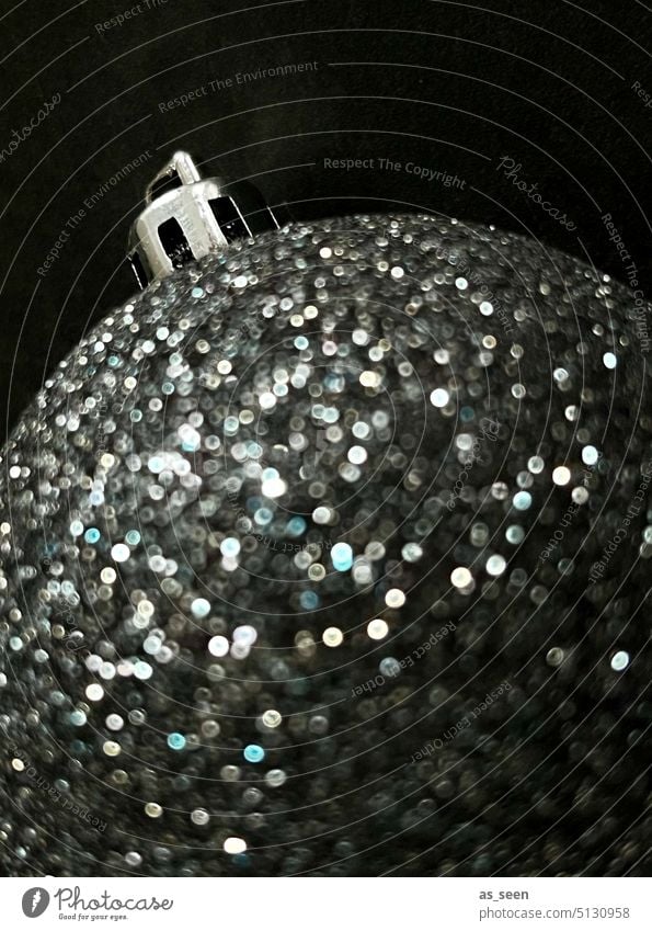 Black Christmas ball christmas ball Christmas decoration Christmas tree disco sparkle glittering New Year's Eve New Year's Eve party Feasts & Celebrations