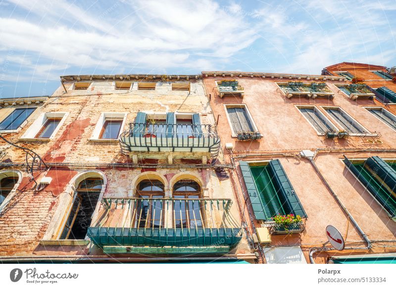 Old apartment building with vintage balconys caribbean no people construction cuba southern rustic residential day beautiful sunny traditional culture italian