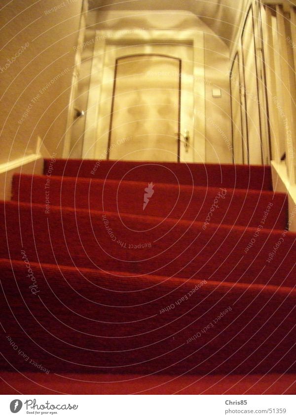 red staircase Red House (Residential Structure) Go up Light Stairs Above Shadow Door