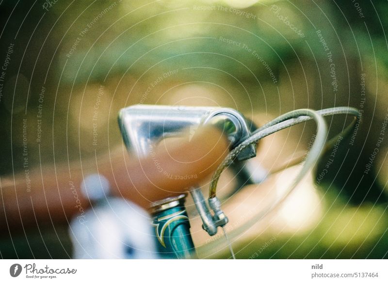 Vintage bike, detail handlebar and stem vintage Retro Bicycle Racing cycle Detail Close-up Leisure and hobbies Exterior shot Colour photo Means of transport