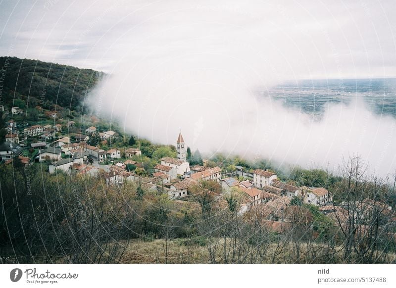 Mezzomonte, village in the Italian Prealps Alps Alpine foothills Italy northern italy Mountain Landscape Exterior shot Nature Deserted Smooth hilly Hiking