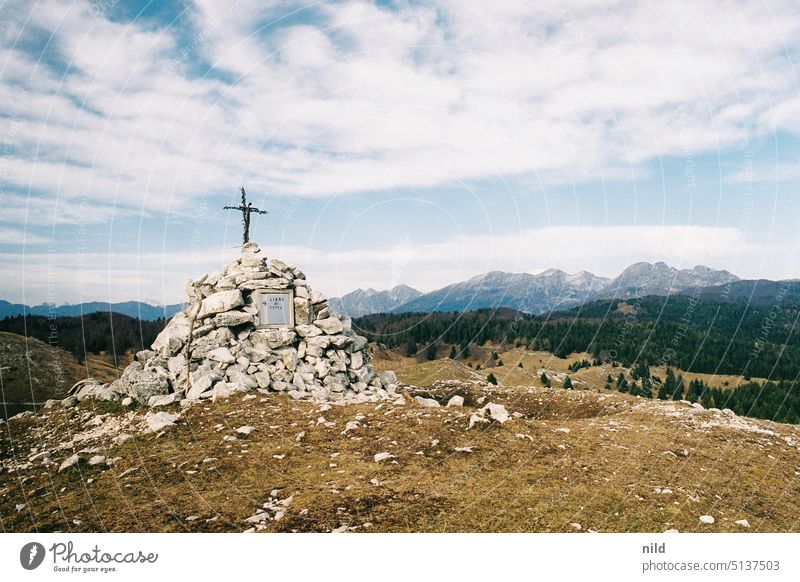 Malga Col dei S'cios, peak in the Italian Prealps Peak mountain Alps Alpine foothills Italy northern italy Mountain Landscape Exterior shot Nature