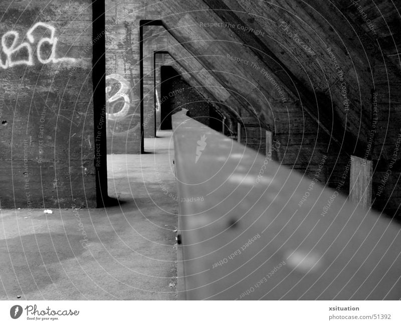 At the end of the corridor. Duisburg Culture Black White Mine The Ruhr Industrial Photography End Lanes & trails Old Perspective Corridor