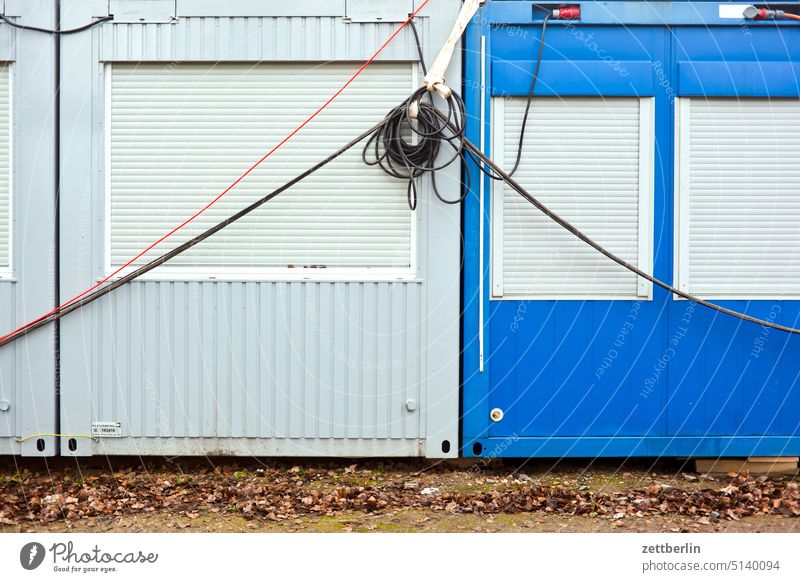 Container, construction site, construction management Architecture Berlin Office city Germany Facade Window Worm's-eye view Capital city downtown Kiez Life