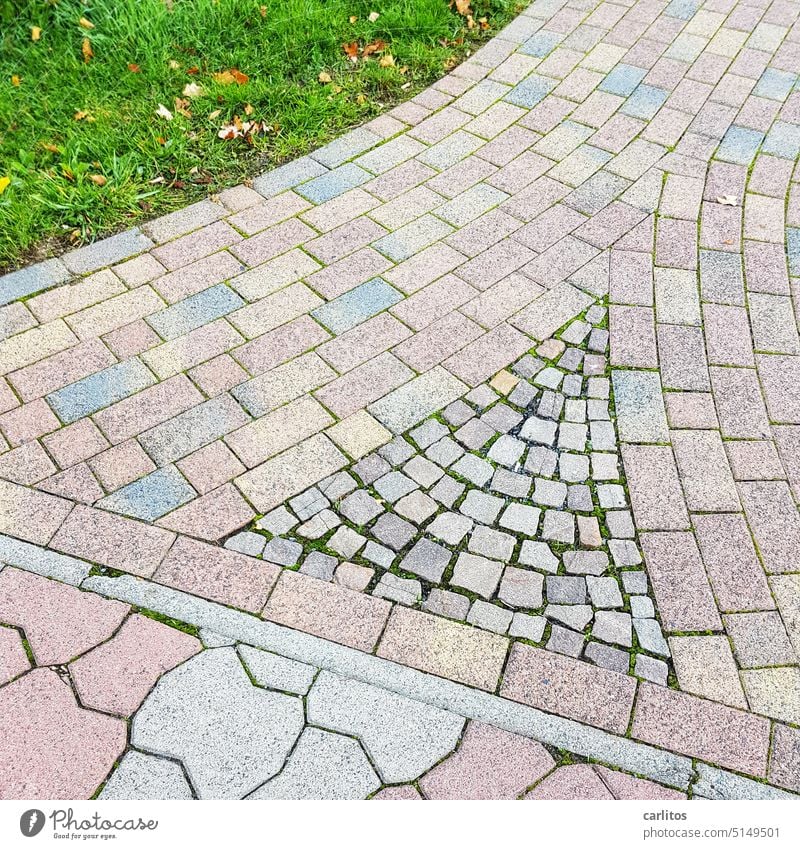 Female nude, pavement version stones off Pattern Structures and shapes Floor covering Lanes & trails Paving stone Line