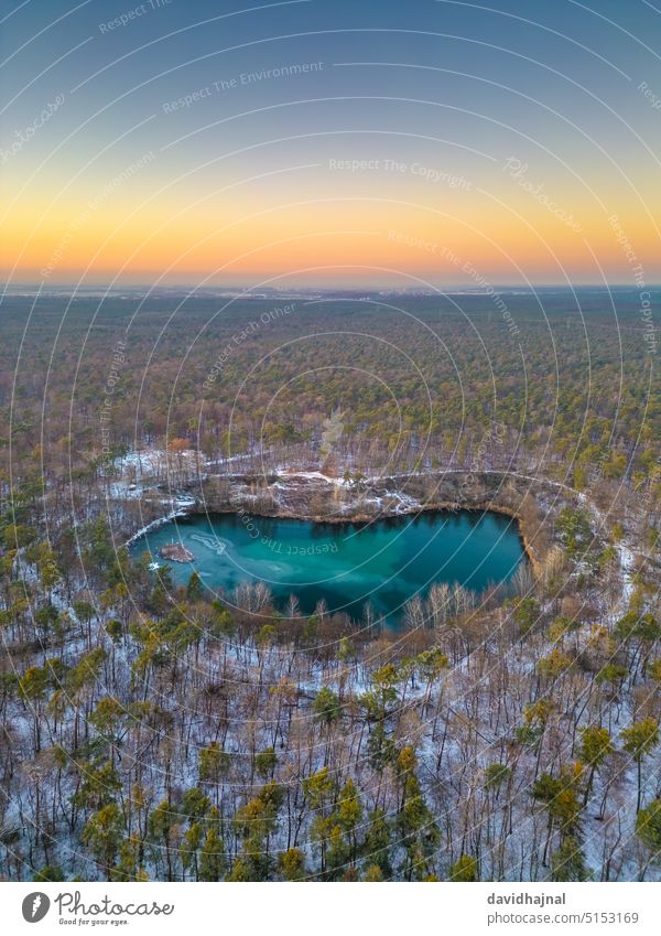 Aerial view of the Karlsternweiher in Mannheim. River Lake Pond Water Antenna Aerial photograph Forest Drone Tree Germany Europe Landmark sight Sightseeing