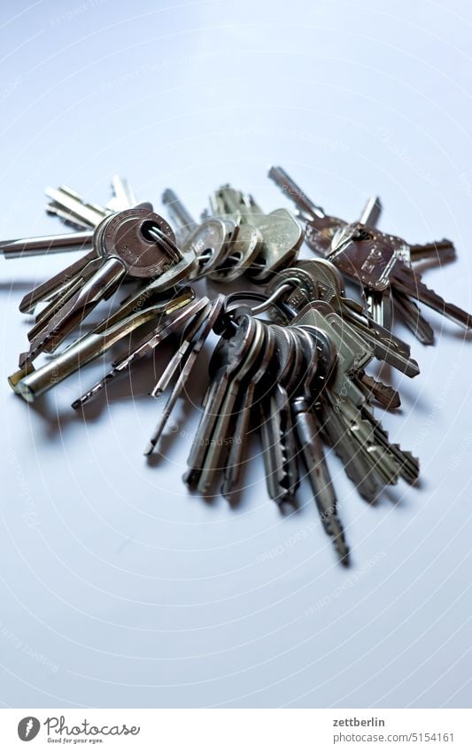 Key again gatekeepers bunch of keys key ring Front door key Entrance Iron House key Cellar key Testing & Control Metal Goal Responsibility lock Closure a lot