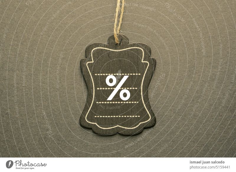 percentage symbol on the black price tag black tag black color black background mockup black mockup object market buy icon blank label business shopping