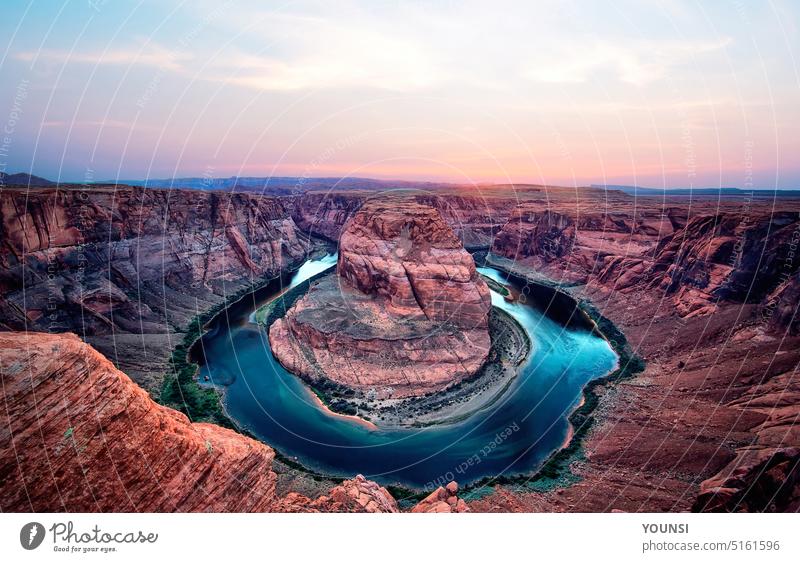 Horseshoe Bend of Colorado River, Arizona, USA AMERICAN NATIONAL PARKS arizona state utah national colorado river grand canyon sandstone mountain cliff travel